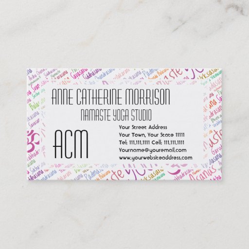 Customizable Yoga Lover's Business Card Templates