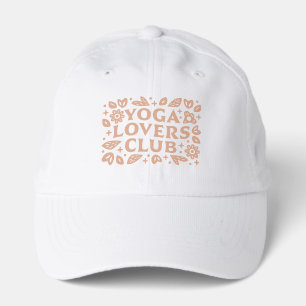 Yoga lovers club girls group beige girly aesthetic performance cap