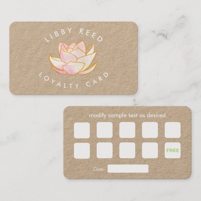  Yoga Loyalty 10 Visit  Business Card (Front/Back)