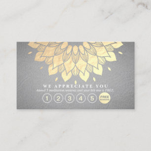 Yoga Loyalty 6 Punch Gold Mandala Gray Leather