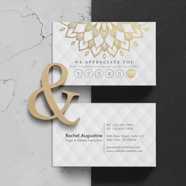 Yoga Loyalty 6 Punch Gold Mandala White Leather (Creator Uploaded)