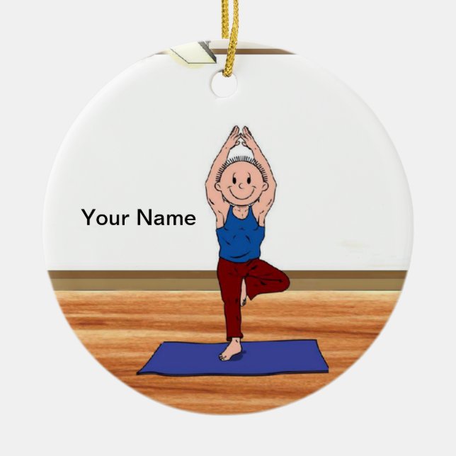Yoga - Male Ceramic Ornament (Front)