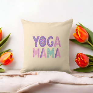 Yoga Mama Boho Pastel Throw Pillow
