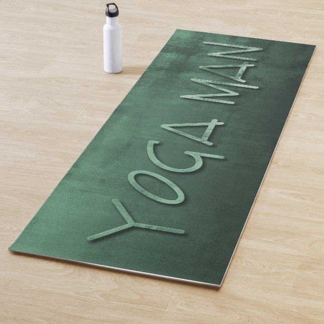 Yoga Man green rustic Yoga Mat (In Situ)