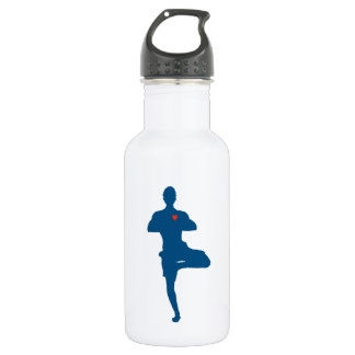 Yoga Man Tree Pose Stainless Steel Water Bottle