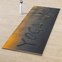 Yoga Man Yellow Blue Gray rustic