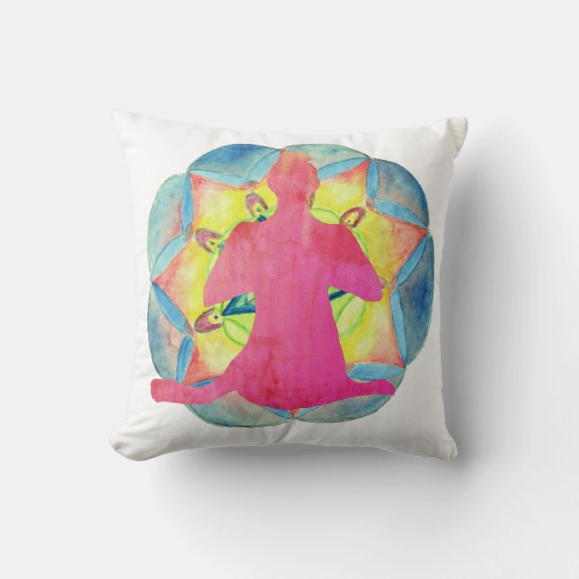 Yoga Mandala Art  Cushion (Front)