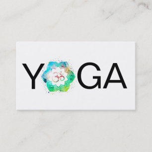 *~* Yoga Mandala Lotus Teacher Instructor Om Aum Business Card