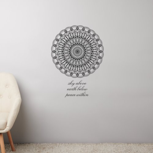 Yoga Mandala Sky Above Earth Below Peace Within Wall Decal