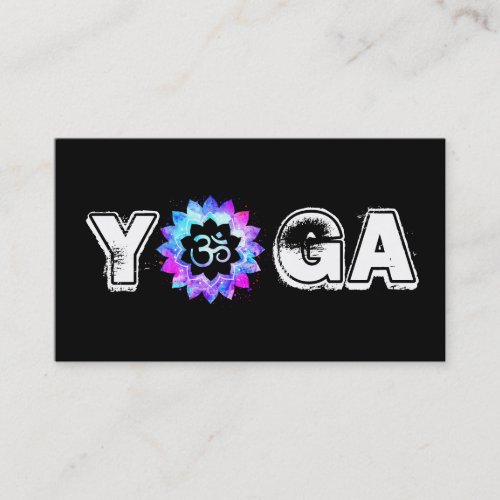  Yoga  Mandala Teacher  Instructor Lotus OM Business Card