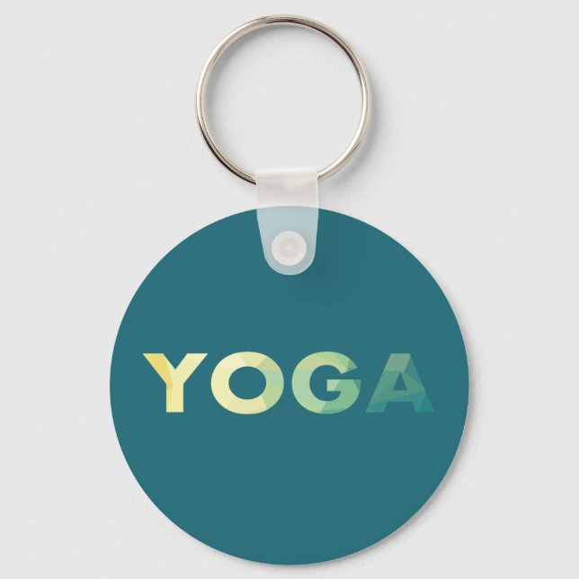 Yoga Mandala text Keychain (Front)