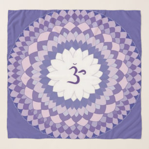 Yoga Mandela and Om Symbol for Peace Chiffon Scarf