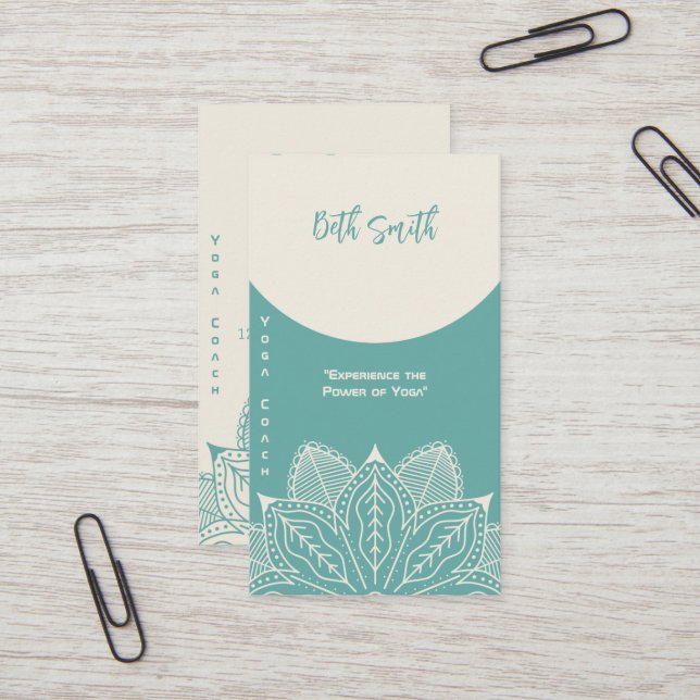 Yoga Master - Customized Training Business Card (Front/Back In Situ)