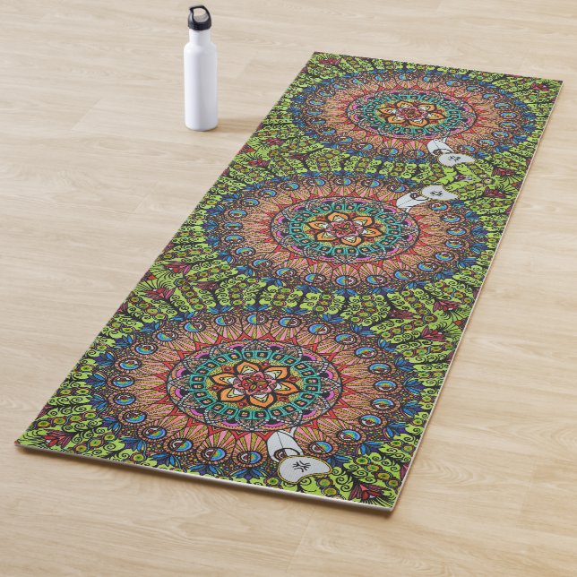 Yoga Mat 2 "Phi" (hand drawn, color) (In Situ)