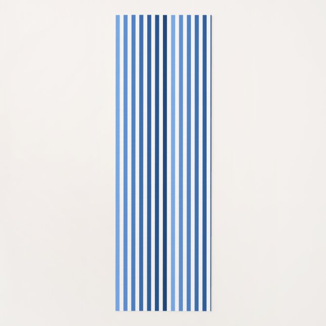 Yoga Mat - Blue Stripes (Front)