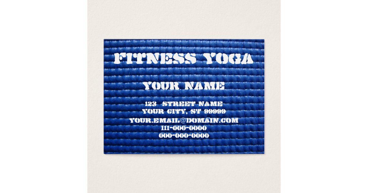Yoga mat business card