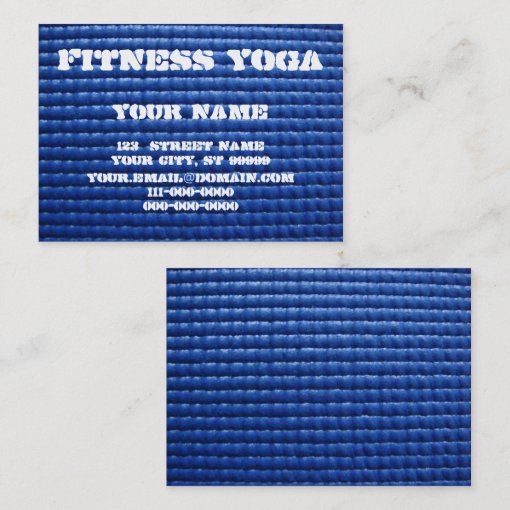 Yoga mat business card Zazzle