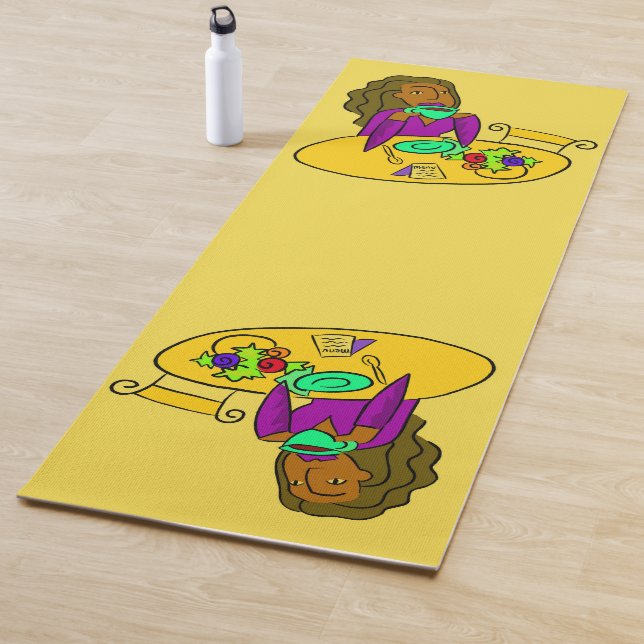 Yoga Mat Colorful Time for Coffee (In Situ)