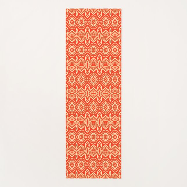 Yoga Mat, Cute red color classic pattern   Mat (Front)