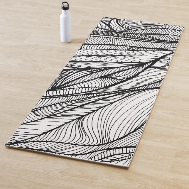 YOGA MAT feat. hand-drawn line art both sides (In Situ)