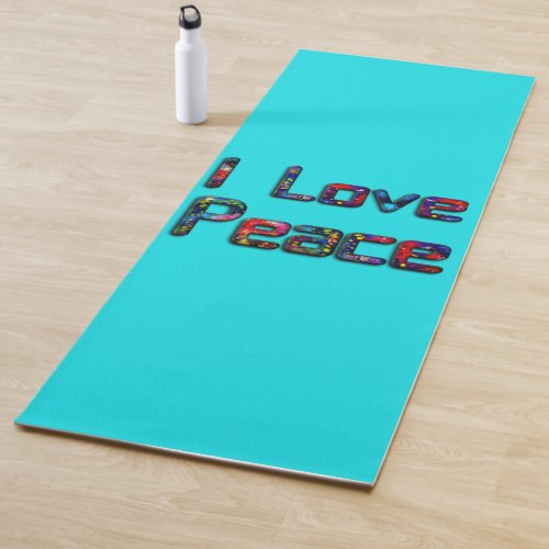 Yoga Mat for Peace Love and Unity