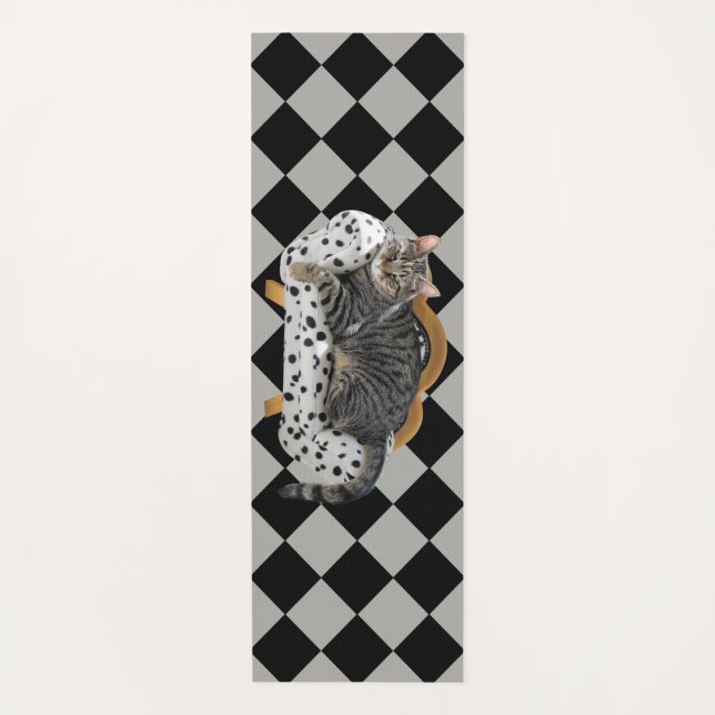 Yoga Mat Lazy Cat Diamond Hatch (Front)