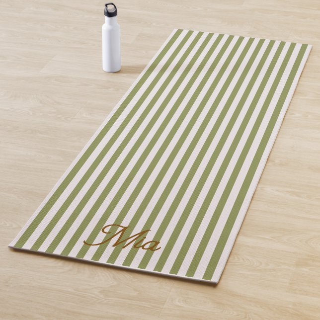 Yoga Mat | Personalized Striped Custom Name (In Situ)