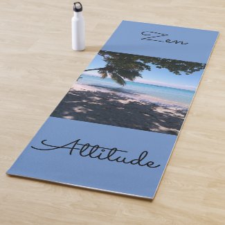 Yoga mat printed with beautiful beach