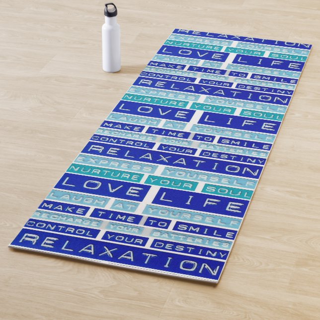 Yoga Mat Relaxation Love Life Nurture Your Soul (In Situ)