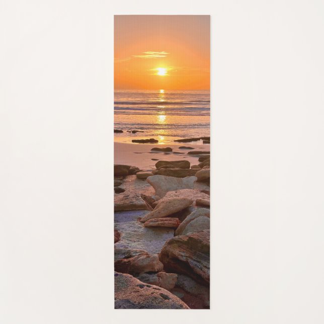 Yoga mat Rocky beach Sunrise beach mat (Front)