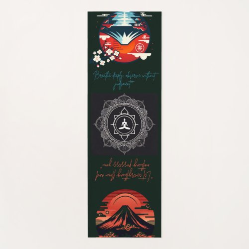 Yoga Mat with Inspirational Quotes