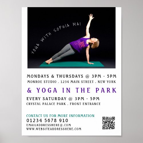 Yoga Mat Yoga Class Advertising Poster