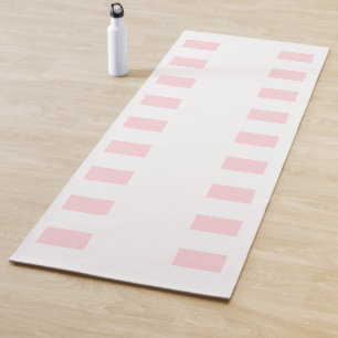 Yoga Mats Pink & White Stripe