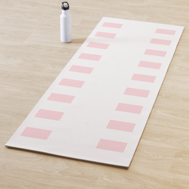 Yoga Mats Pink & White Stripe (In Situ)