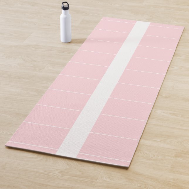 Yoga Mats Pink & White Stripe (In Situ)