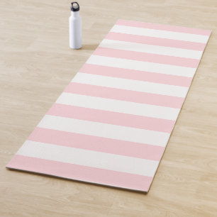 Yoga Mats Pink & White Stripe