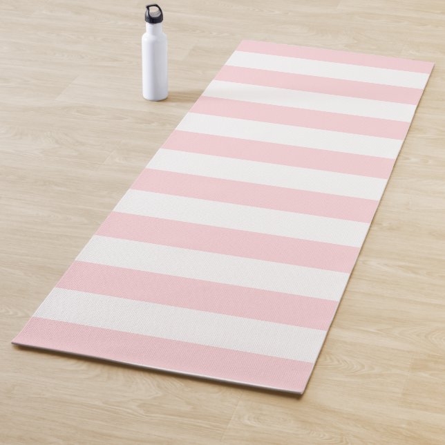 Yoga Mats Pink & White Stripe (In Situ)