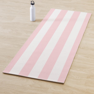 Yoga Mats Pink & White Stripe