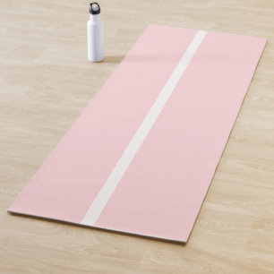 Yoga Mats Pink & White Stripe