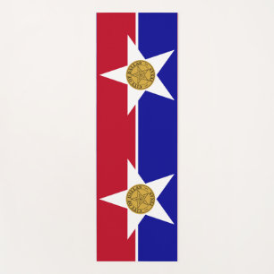 Yoga Mats with flag of Dallas, USA