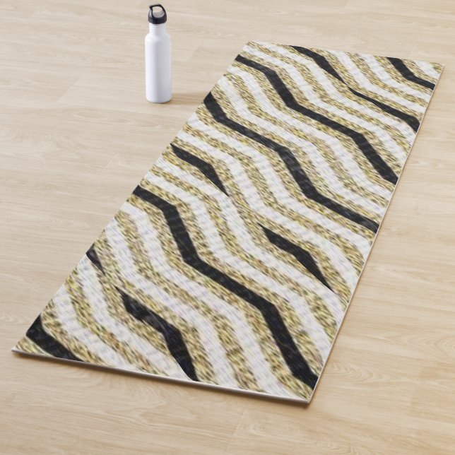 Yoga Mats Yoga Black White and Gold (In Situ)
