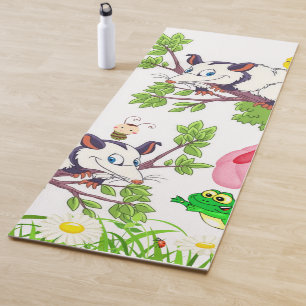 Yoga Mats Yoga Possum Frog Floral