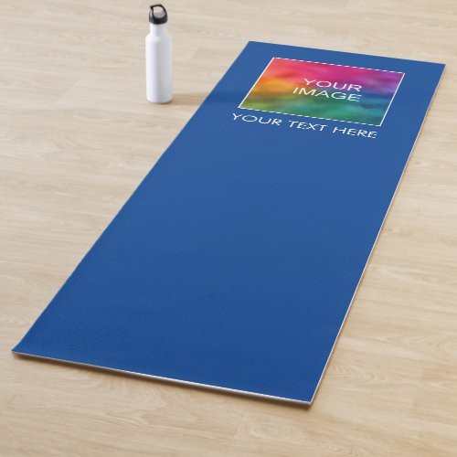 Yoga Mats Your Text Photo Here Template Deep Blue