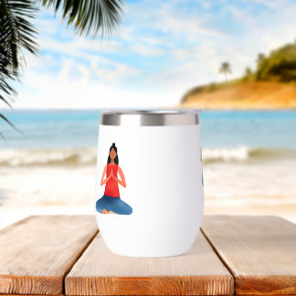Yoga Meditation Asana  Thermal Wine Tumbler
