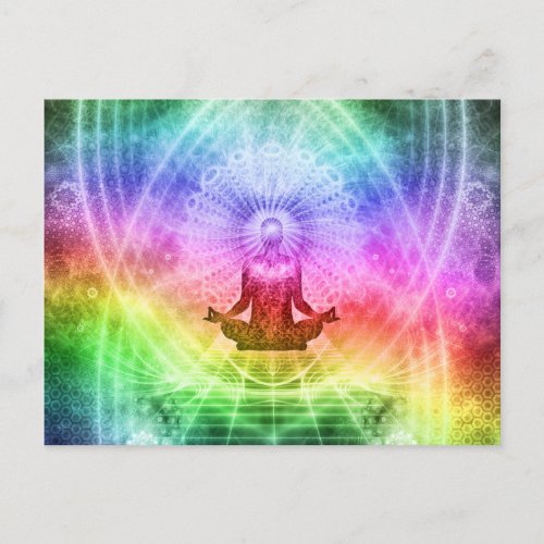 Yoga Meditation Buddhist Nirvana Inspirational Postcard