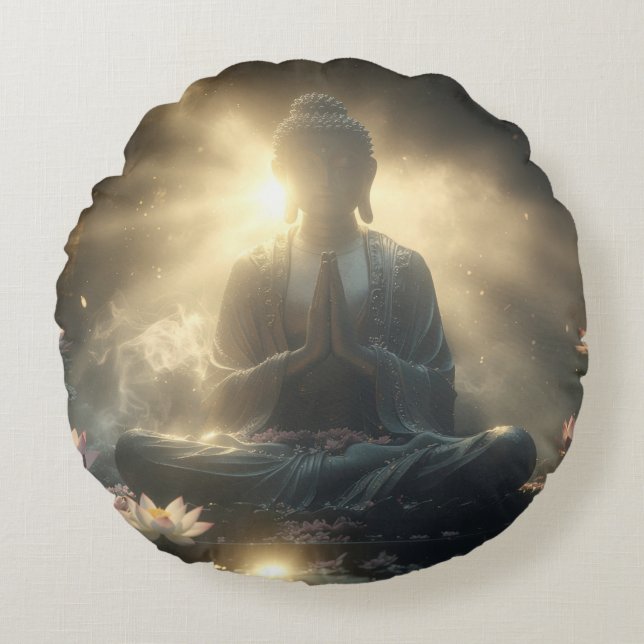 YOGA - MEDITATION - CARPE DIEM ROUND PILLOW (Front)