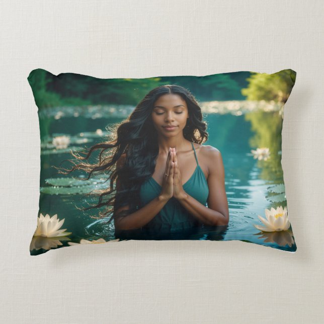 YOGA - MEDITATION - CARPE DIEM - WELLNESS ACCENT PILLOW (Front)