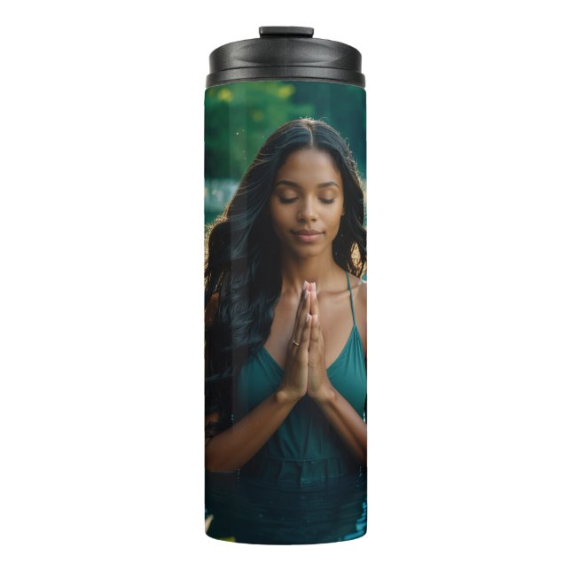 YOGA - MEDITATION - CARPE DIEM - WELLNESS THERMAL TUMBLER (Front)