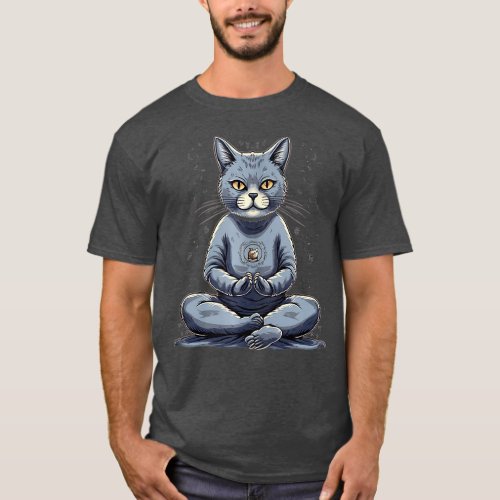 Yoga Meditation Cat Mindfulness Zen Namaste Tank T