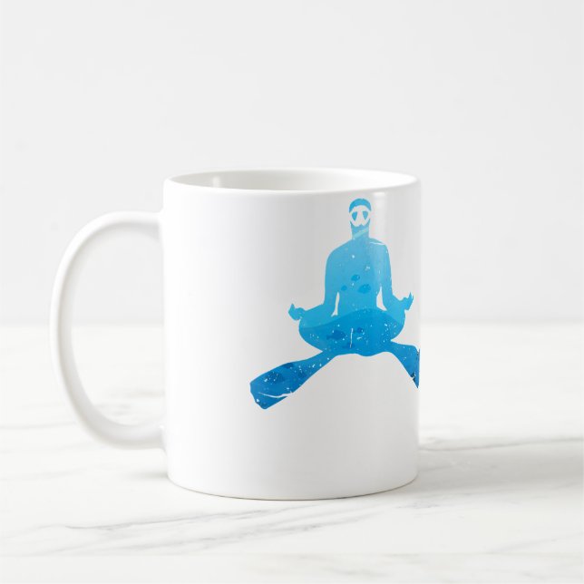 Yoga Meditation Diving Ocean Freediving Sea Apnea  Coffee Mug (Left)